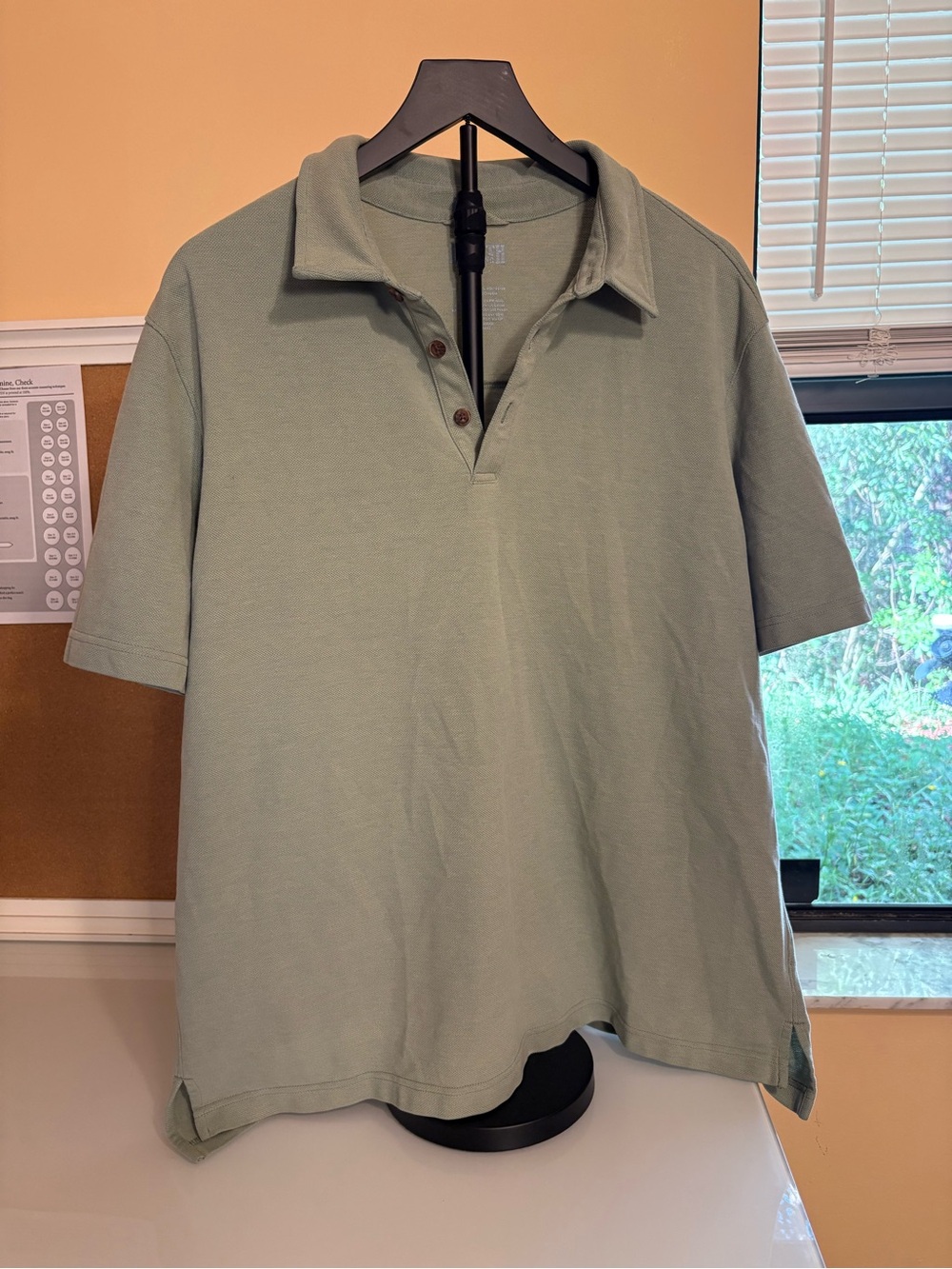 Duluth Trading Co Sage Green Short-Sleeve Polo